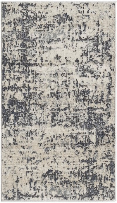 Nourison Home Nourison Quarry QUA17 3'9" x 5'9" Ivory Grey Modern Indoor Rug - 2'2" x 3'9"