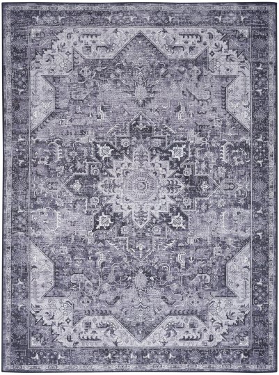 Nourison Home Nourison Nourison Washables NWB15 9'2" x 12' Charcoal Grey Vintage Indoor Rug - 4' x 6'