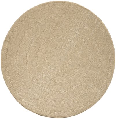 Nourison Home Nourison Tulum TLM04 8' x Round Taupe Ivory Outdoor Rug - 8' Round