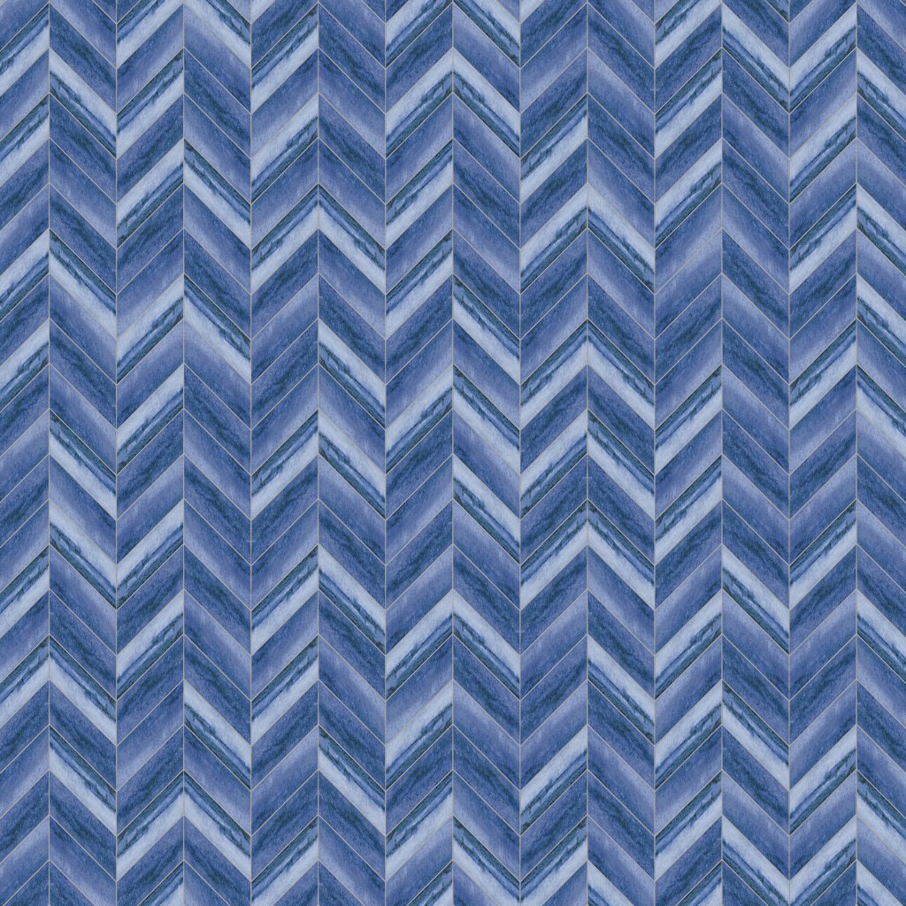 Marble Systems Mist Matte Chevron Ceramic Tile 2x6 - Mist