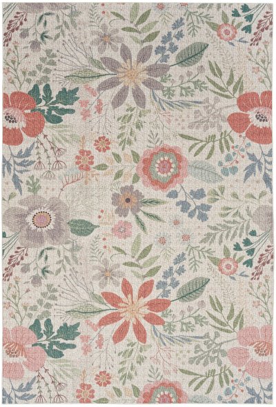 Nourison Home Nourison Nourison Washables NWB06 6' x 9' Cream Multicolor Farmhouse Indoor Rug - 4' x 6'