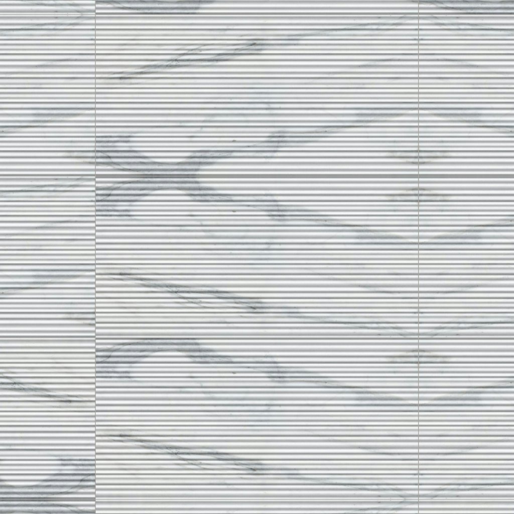 Marble Systems Calacatta Gold Royal Honed Thin Fluted Marble Accent Tiles 18x36 - Calacatta Gold Royal