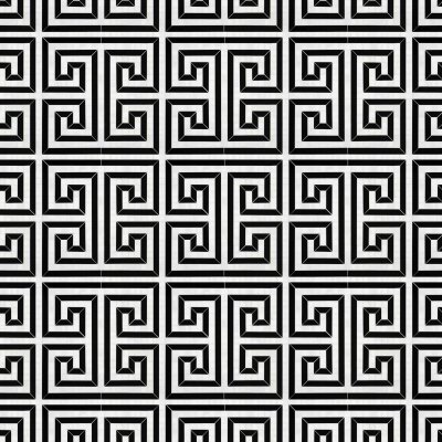 Marble Systems Dolomite, Nero Multi Finish Justinian Marble Mosaic 16x16 - Dolomite, Nero - 16" x 16" x 3/8"