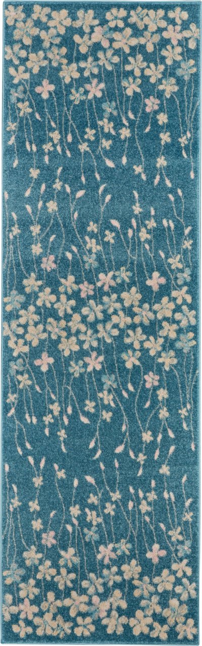Nourison Home Nourison Tranquil TRA04 4' x 6' Turquoise Contemporary Indoor Rug - 2'3" x 7'3"