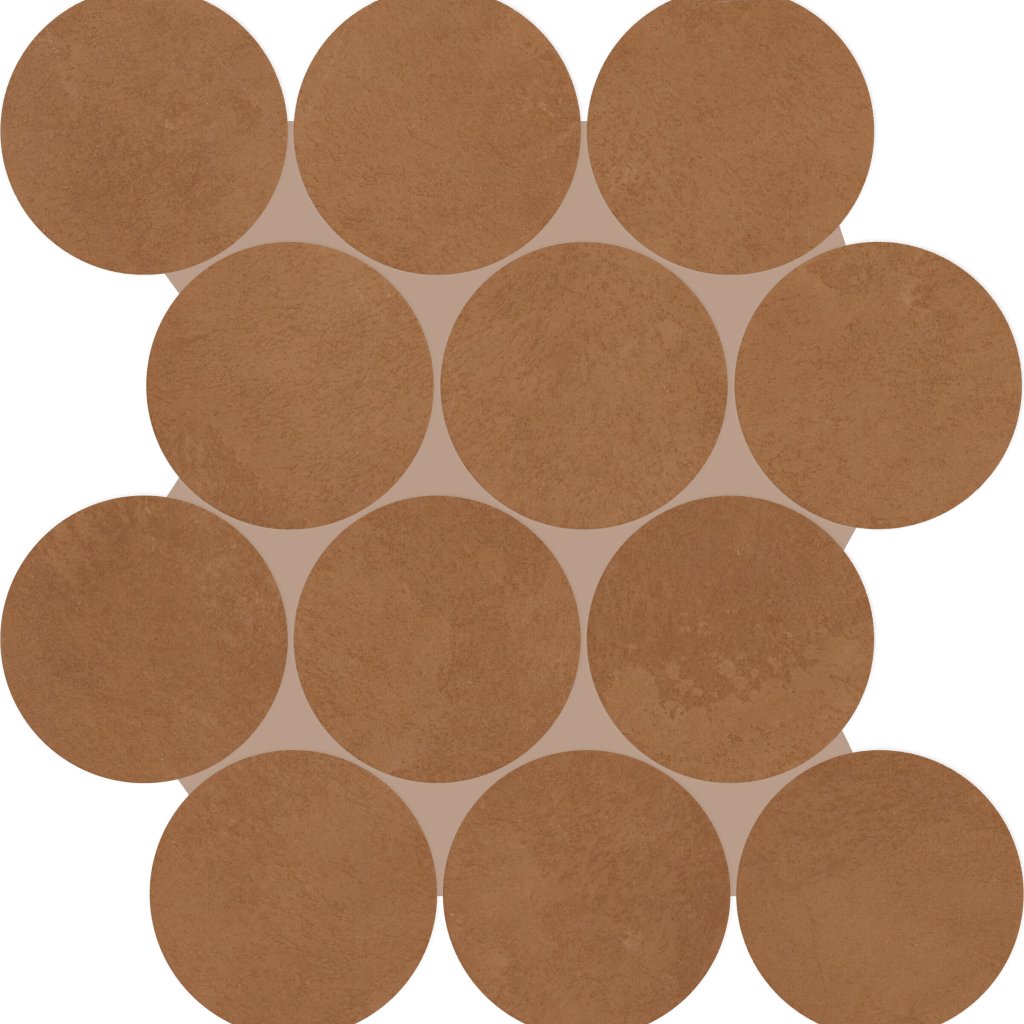 Daltile Indoterra Brick, Circle, 4, Stepwise, Matte - Brick