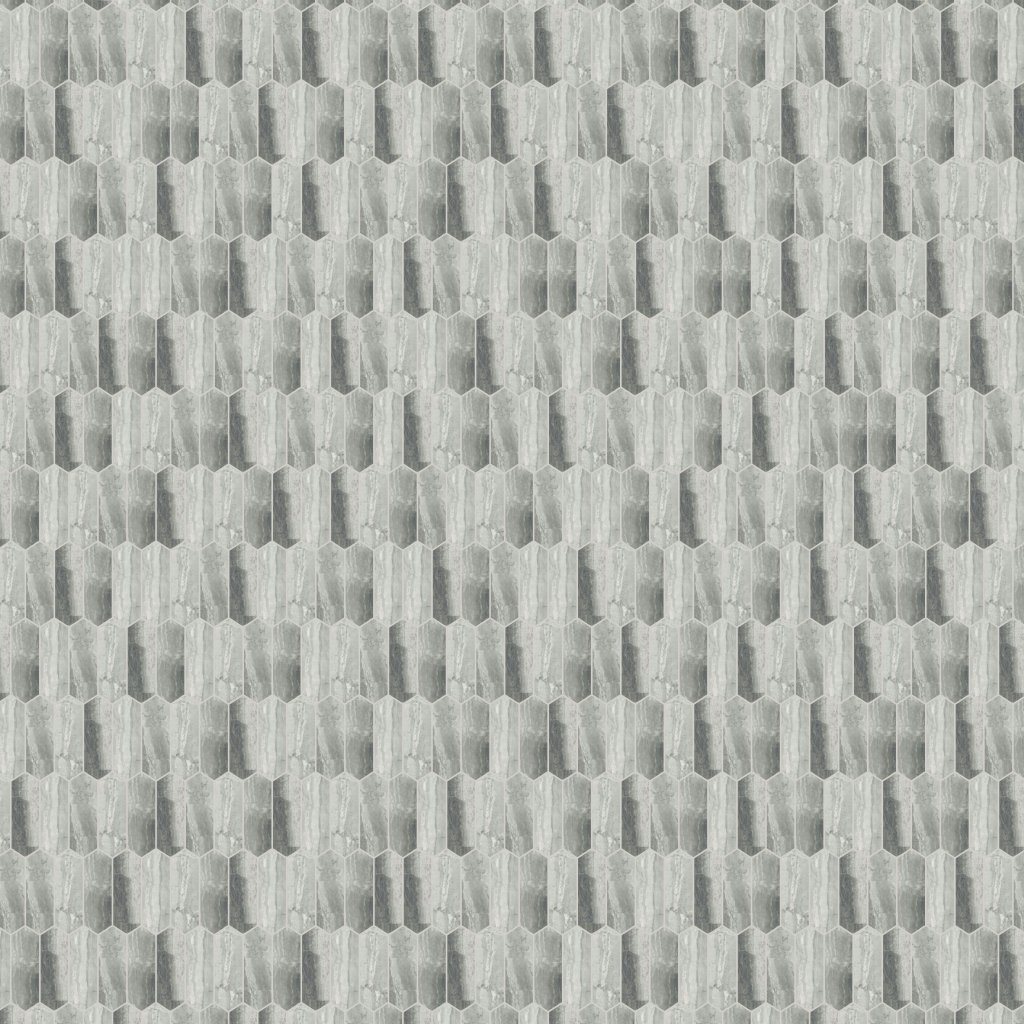 Qualis Ceramica Volcana Notte 2x6 Picket Mosaic