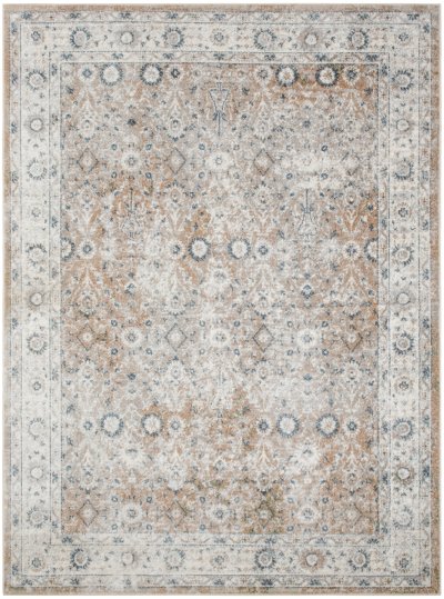 Nourison Home Nourison Astra Machine Washable ASW16 5'3" x 7' Silver Taupe Vintage Indoor Rug - 4' x 6'