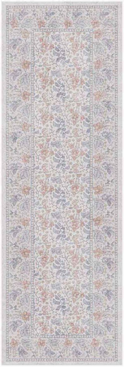 Nourison Home Nourison Botanical Washables BOT03 2' x 6' Ivory Multicolor Farmhouse Indoor Rug - 2' x 6'
