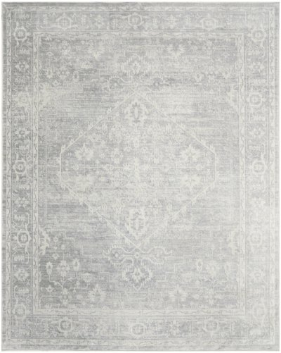 Nourison Home Nourison Astra Machine Washable ASW11 5'3" x 7' Light Grey Vintage Indoor Rug - 9' x 12'