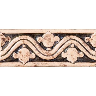 Marble Systems Emb Fstone Woodlnd Glazed Bel Flower Ceramic Border Tiles 2 1/4x6 - Emb Fstone Woodlnd - 2 1/4" x 6" x 3/8"