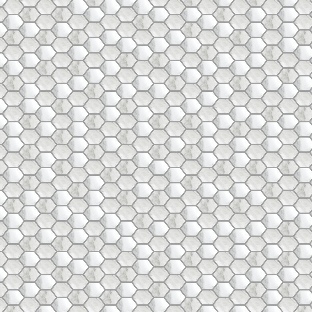 Qualis Ceramica Luxury Arabescato Verona 2" Hexagon Polished - Grey