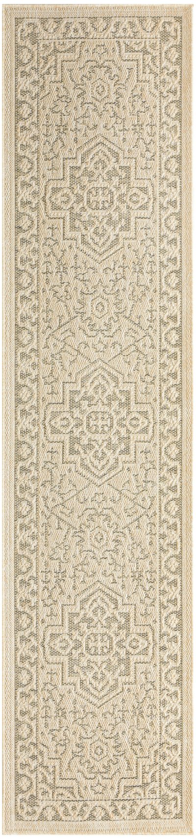 Nourison Home Nourison Tulum TLM05 10' x 14' Taupe Olive Outdoor Rug - 2'2" x 8'