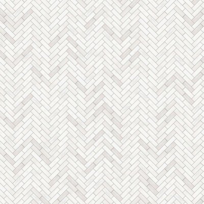 Marble Systems Bianco Dolomiti Classic Polished Large Herringbone Marble Mosaic 12 7/8x9 11/32 - Bianco Dolomiti Classic - 12 7/8" x 9 11/32" x 3/8"