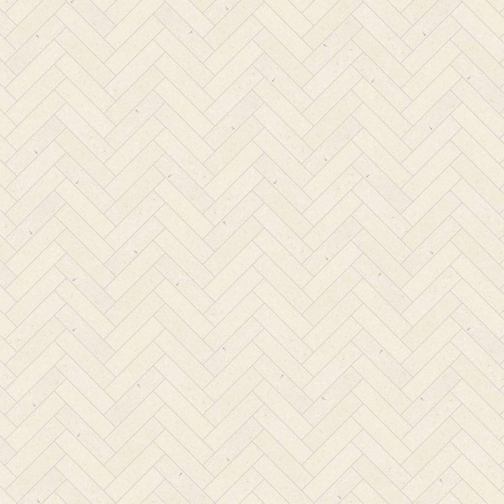 Qualis Ceramica Serene Ivory 1.25x4 Herringbone Mosaic