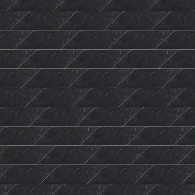 Marble Systems Black Honed Chevron Marble Tile 5x17 - Black - 5" x 17" x 1/2"