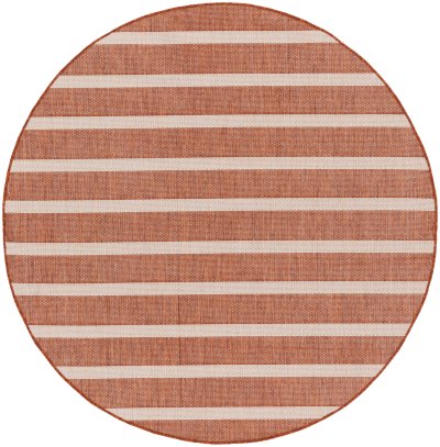 Nourison Home Nourison Positano POS03 10' x Round Terracotta Ivory Modern Rug - 6' Round