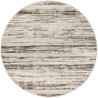 Nourison Home Nourison Serenity Home SRH03 4' x Round Ivory Beige Modern Indoor Rug - 8' Round
