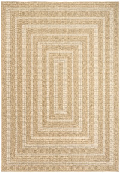 Nourison Home Nourison Tulum TLM04 8' x Round Taupe Ivory Outdoor Rug - 6' x 9'