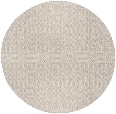 Nourison Home Nourison Positano POS02 2'2" x 8' Light Grey Modern Rug - 10' Round