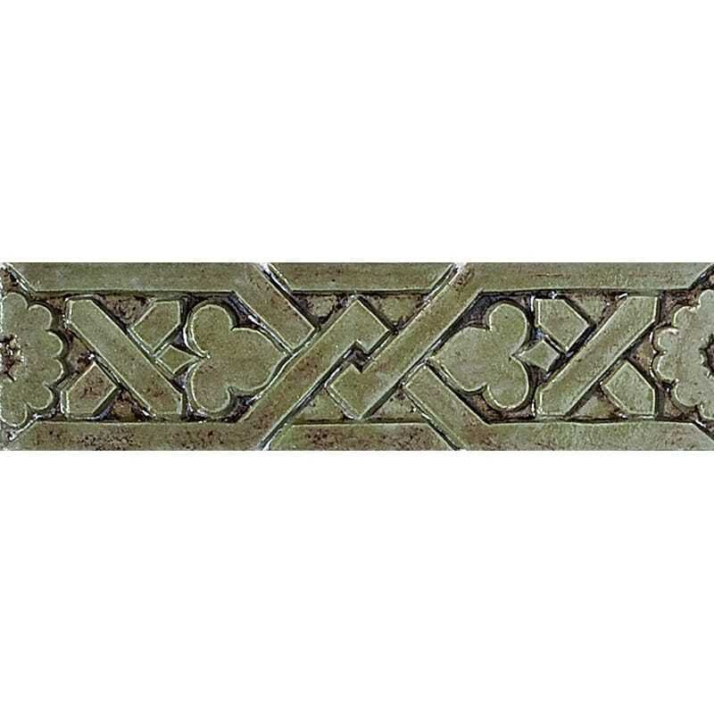 Marble Systems Ashbee B-8 Glazed Ceramic Border Tiles 1 1/2x6 - Ashbee B-8