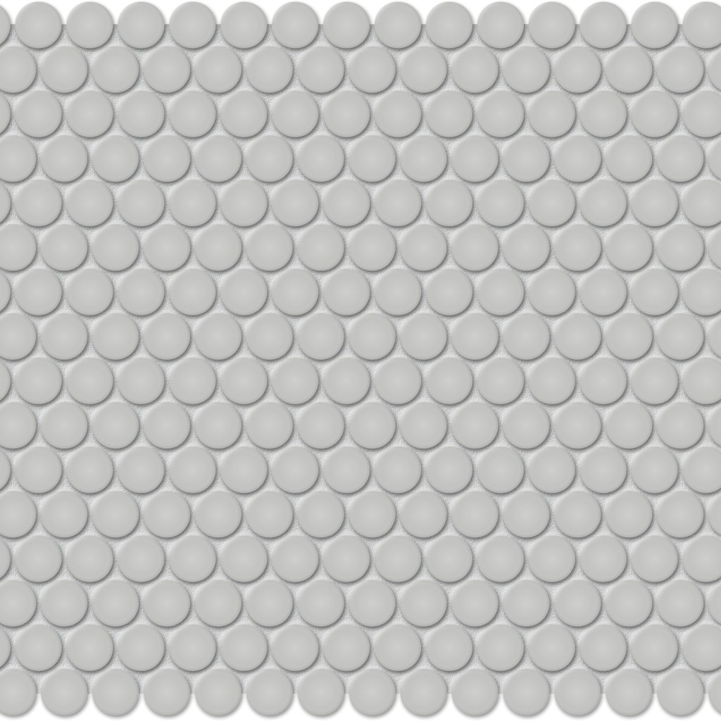 Qualis Ceramica Traditions Loft Grey 3/4" Penny Glossy - Grey
