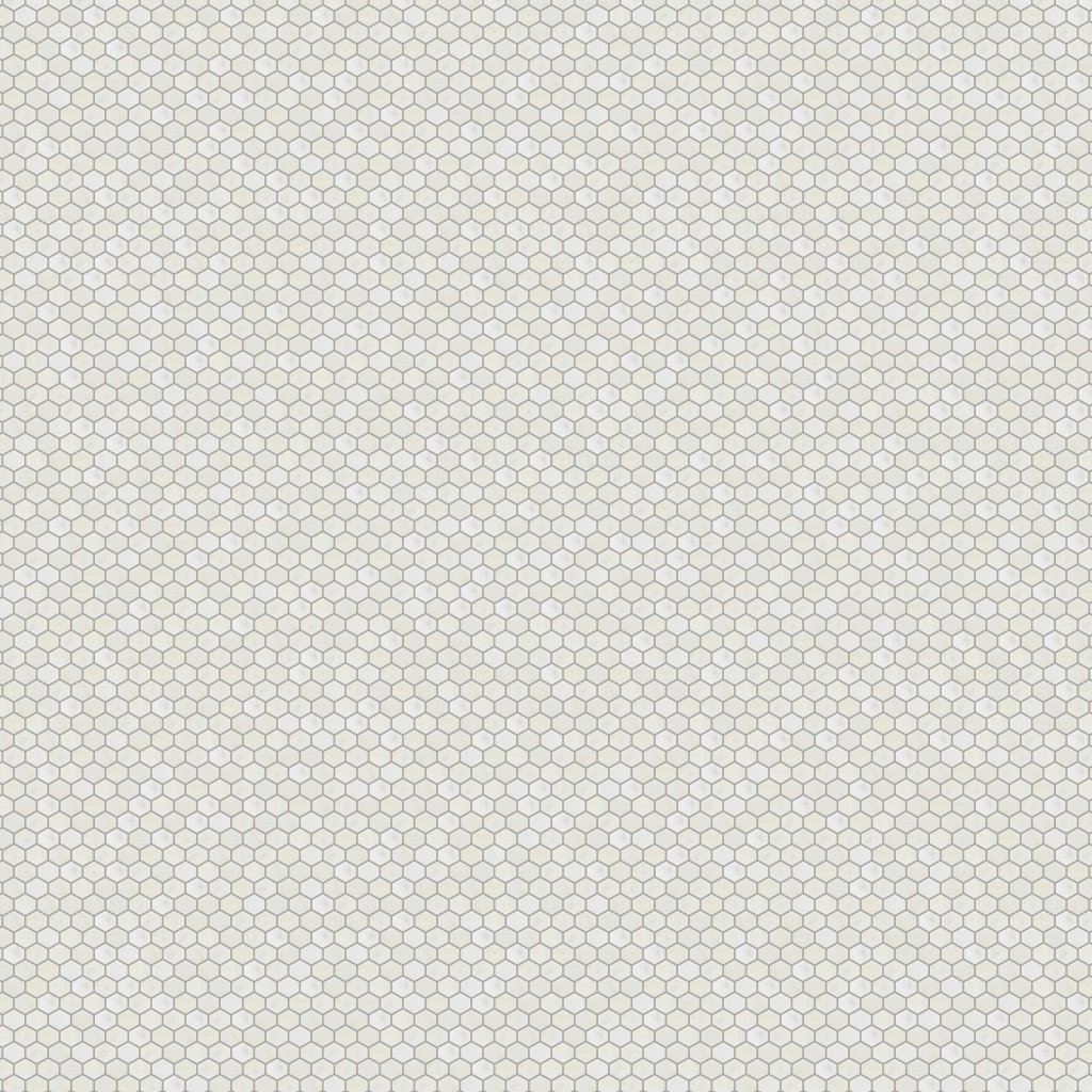 Marble Systems White Pearl Honed Hexagon 1x1 Marble Mosaic 11 1/2x12 1/4 - White Pearl