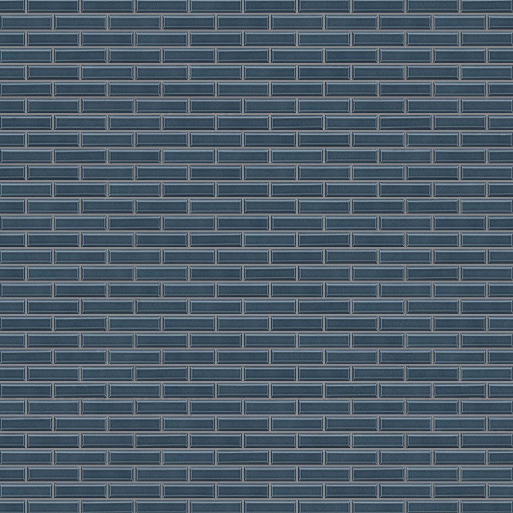 Emser Tile KINETIC GLOSSY BEVELLED MOSAIC -CER - Blue
