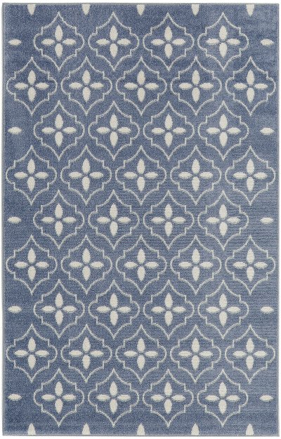 Nourison Home Nourison Nourison Essentials NRE04 6' x 9' Blue Ivory Modern Rug - 4' x 6'