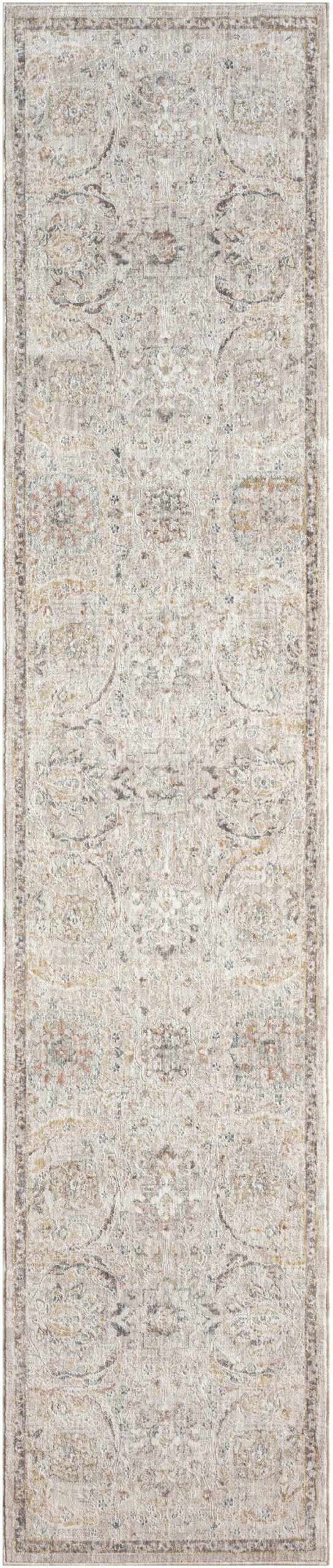 Nourison Home Nourison Heirloom Blend HBL03 2'2" x 10' Light Grey Vintage Indoor Rug