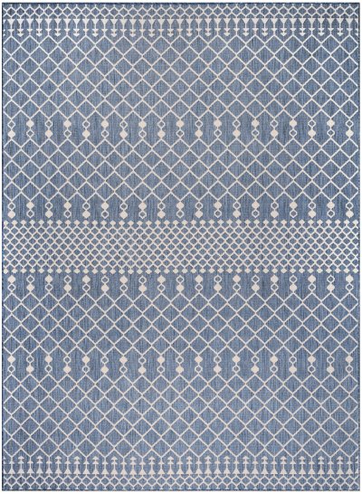 Nourison Home Nourison Positano POS02 6' x Round Navy Blue Modern Rug - 9' x 12'