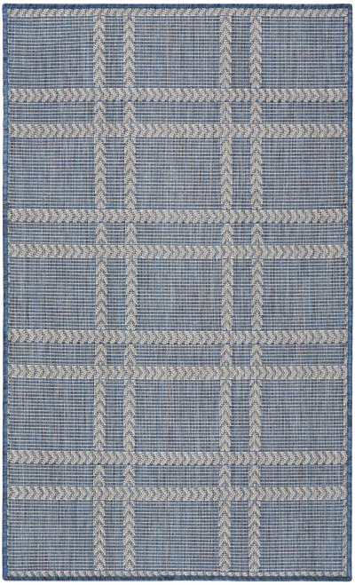 Nourison Home Nourison Horizon Indoor/Outdoor HOZ04 3' x 5' Navy Modern Rug - 3' x 5'