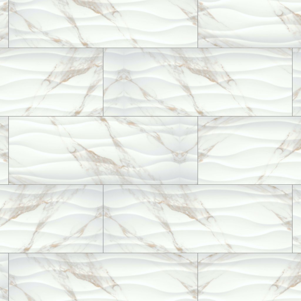 Emser Tile SCULPTURE WAVE GLOSS -CER - Oro