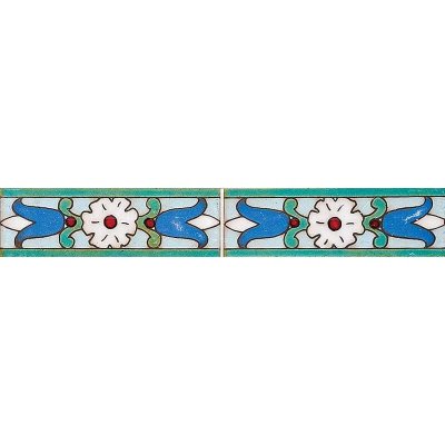 Marble Systems 116 B Glazed Tulip Ceramic Border Tiles 2x6 - 116 B - 2" x 6" x 3/8"