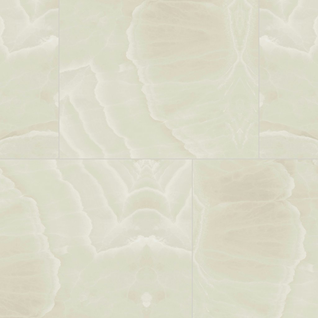 Qualis Ceramica Lustra 36x36 Onyx Crema Polished