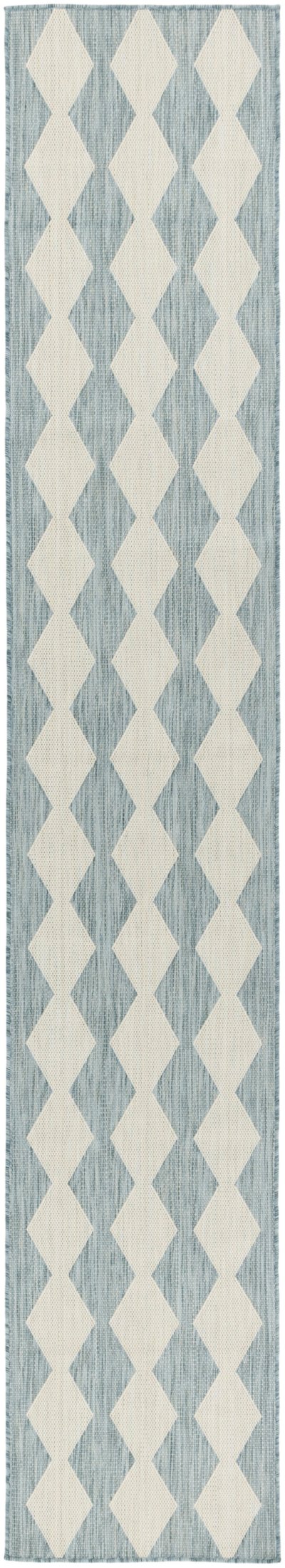 Nourison Home Nourison Positano POS04 8' x 10' Aqua Modern Rug - 2'2" x 12'