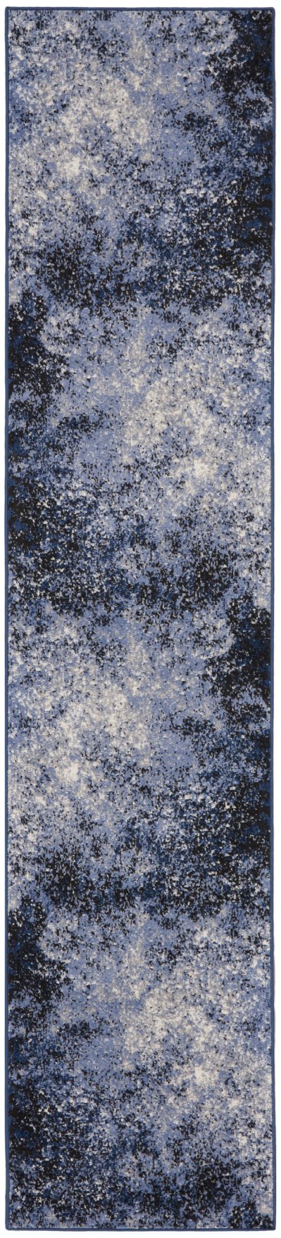 Nourison Home Nourison Passion PSN10 4' x Round Light Blue Black Modern Indoor Rug - 2'2" x 10'