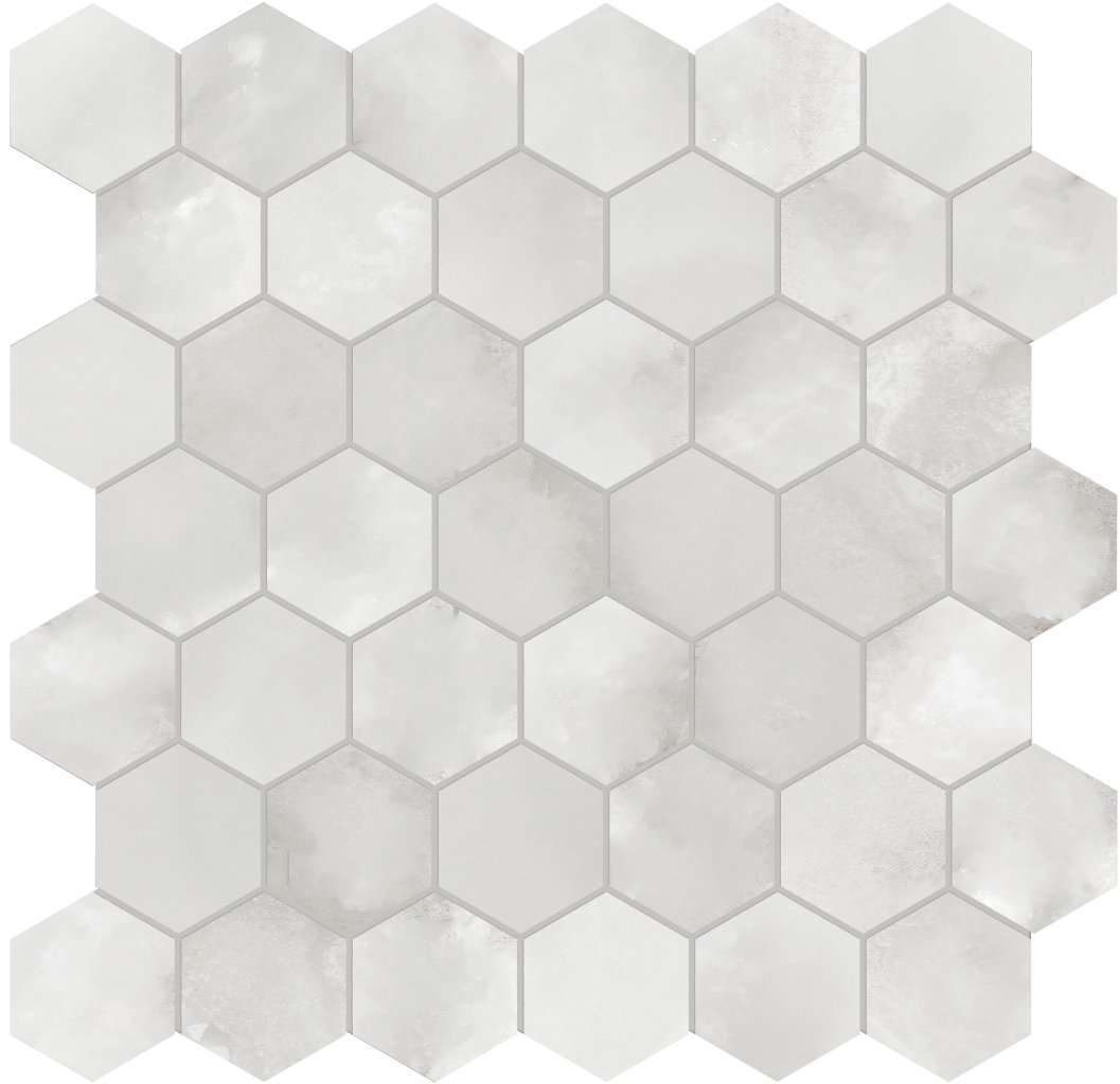 Qualis Ceramica Luxury Sorrento Onyx 2" Hexagon Polished - Cream