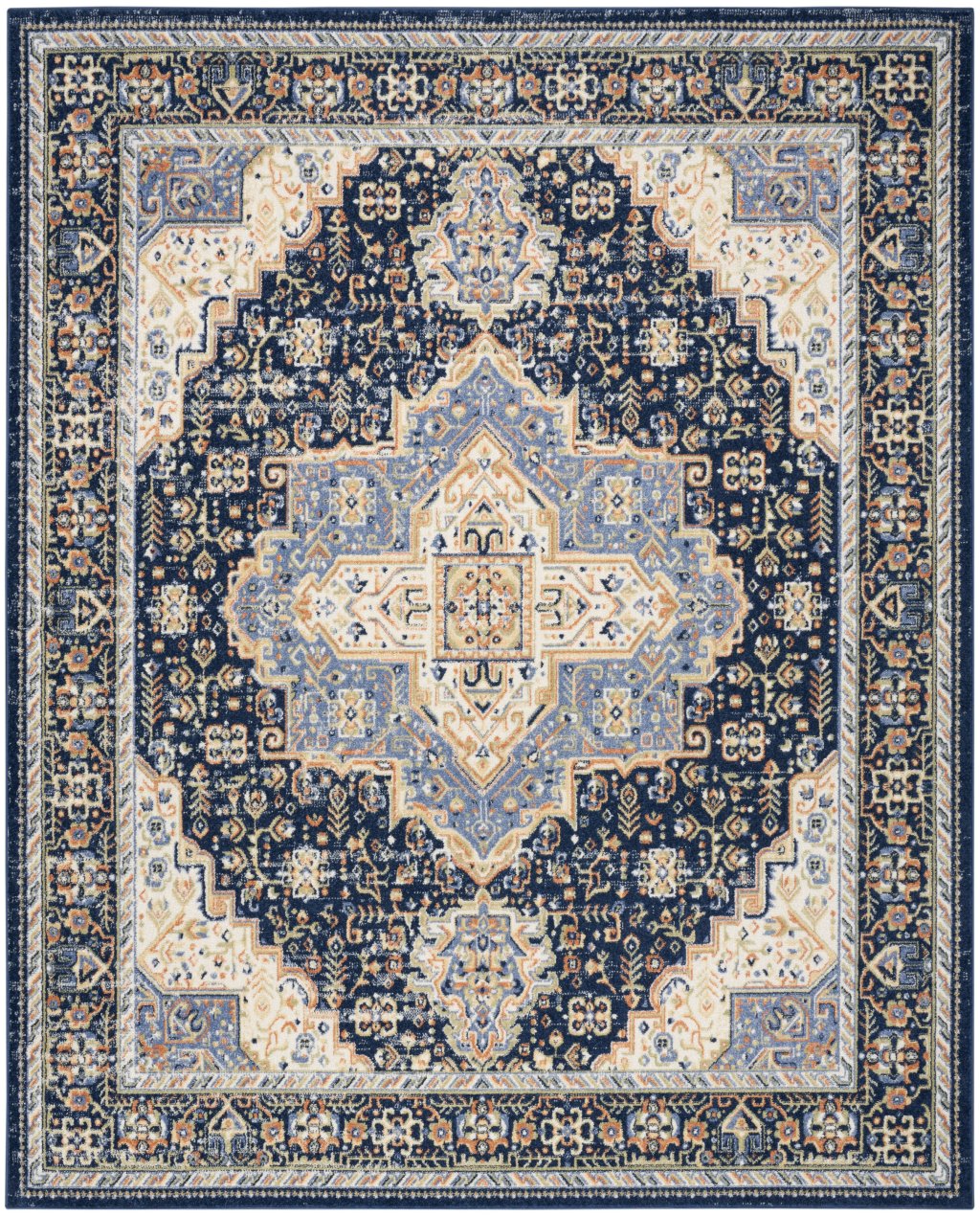 Nourison Home Nourison Sandy SDY07 6' x 9' Navy Vintage Rug