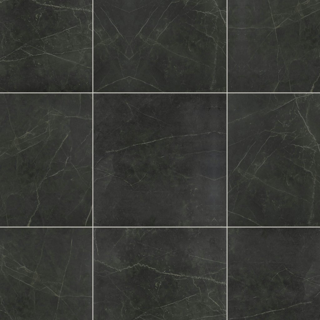 Qualis Ceramica Luxury Tivoli Nero 24X24 Honed - Black