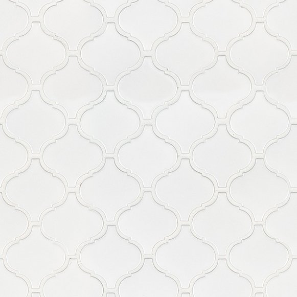 MSI White Glossy Arabesque Tile - Domino