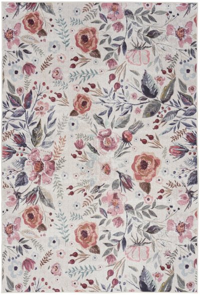Nourison Home Nourison Nourison Washables NWB01 8' x 10' Ivory Pink Vintage Indoor Rug - 4' x 6'