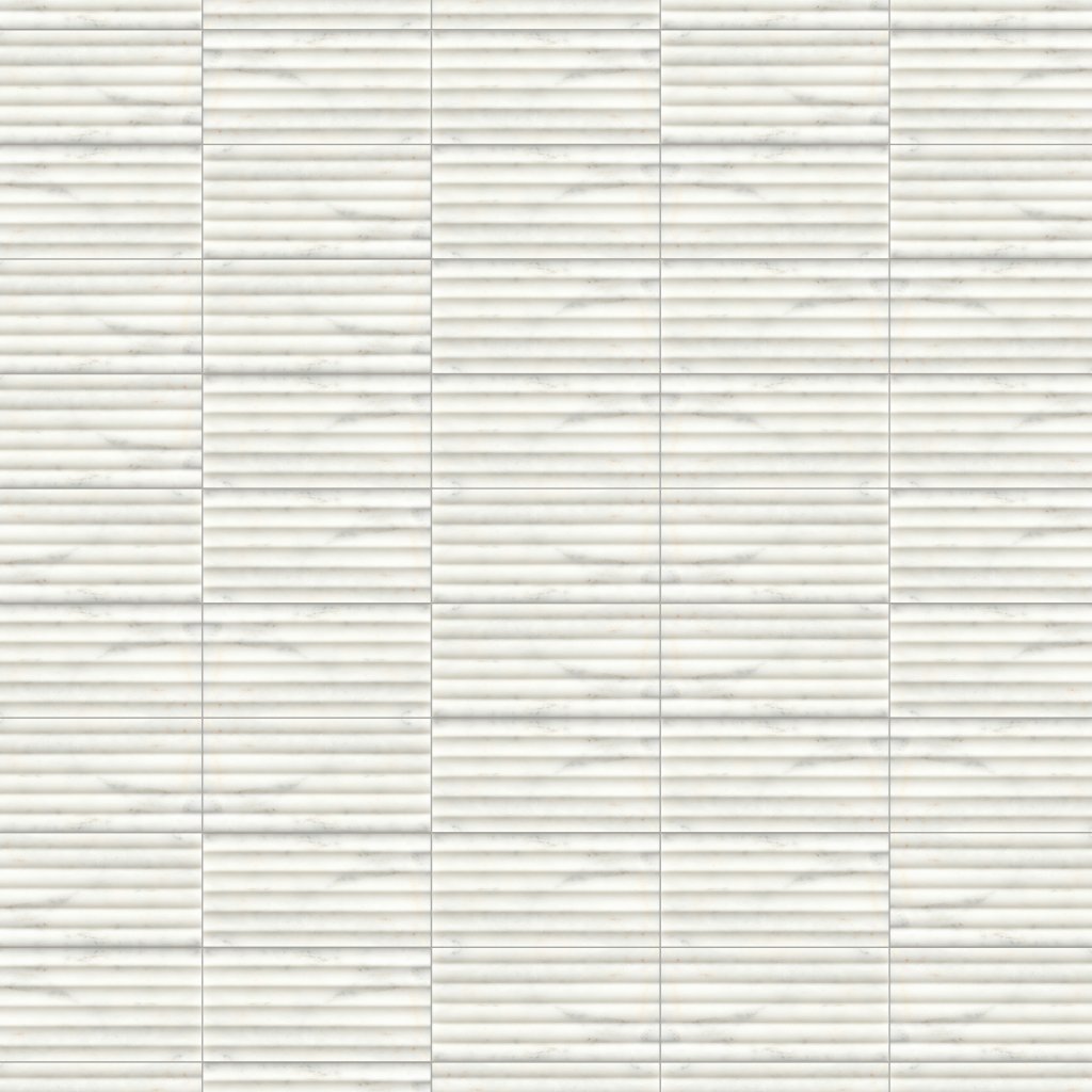 Marble Systems Calacatta Gold Royal Honed Flute Trim Marble Accent Tiles 6x12 - Calacatta Gold Royal