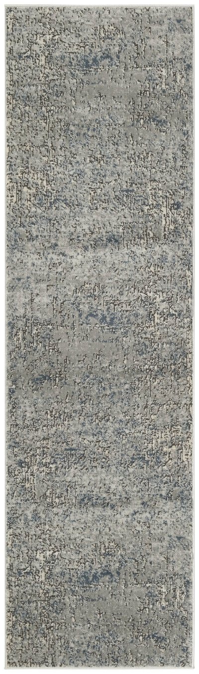 Nourison Home Nourison Quarry QUA17 2'2" x 7'6 Dark Grey Modern Indoor Rug - 2'2" x 10'