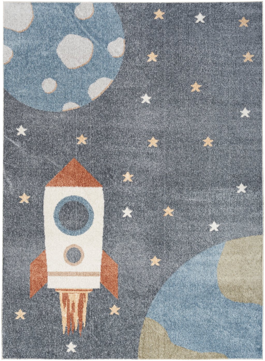 Nourison Home Nourison Astra Machine Washable ASW06 5'3" x 7' Sky Blue Kids Indoor Rug