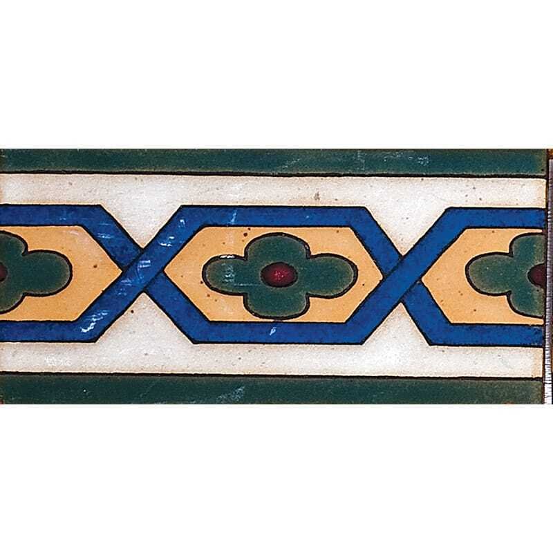 Marble Systems 110 Glazed Helix Flower Ceramic Moldings 3x6 - 110