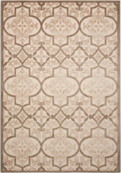 Nourison Home Nourison Aloha ALH14 5'3" x 7'5" Cream Bohemian Rug - 3'6" x 5'6"
