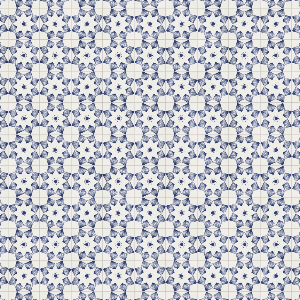 Marble Systems Blue Diamonds Glossy Ceramic Tile 6x6 - Blue Diamonds