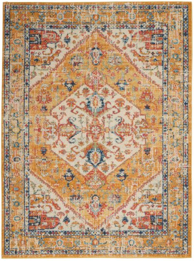 Nourison Home Nourison Passion PSN23 5'3" x 7'3" Ivory Yellow Bohemian Indoor Rug - 3'9" x 5'9"