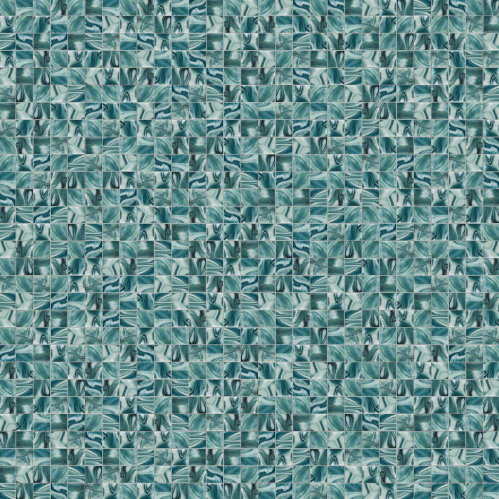 Marble Systems Ondata Polished 2x2 Recycled Glass Mosaic 12 3/8x18 3/4 - Ondata