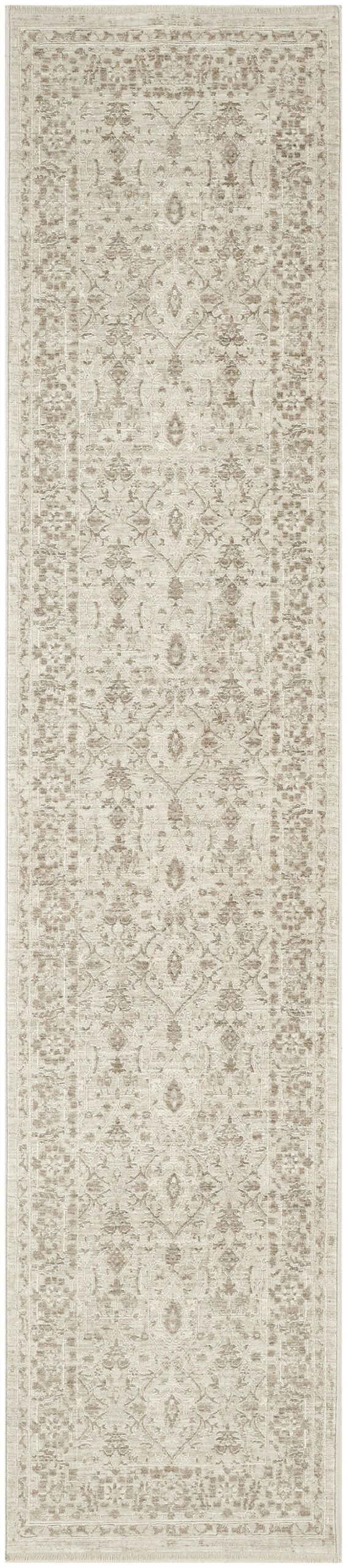 Nourison Home Nourison Outlines OLN05 2'2" x 12' Ivory Grey Vintage Indoor Rug